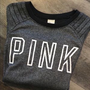 PINK pullover with shoulder stitching
